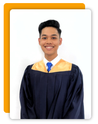 Graduation portrait with design