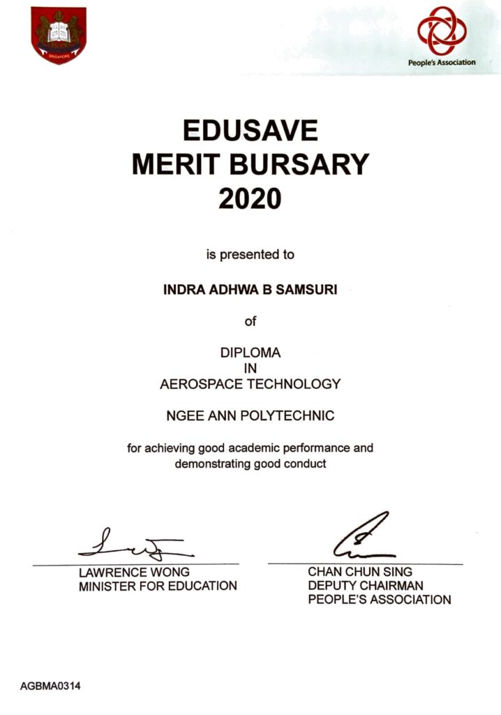 Indra's Edusave Merit Bursary 2020