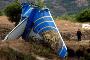 Wreckage of Helios Flight 522